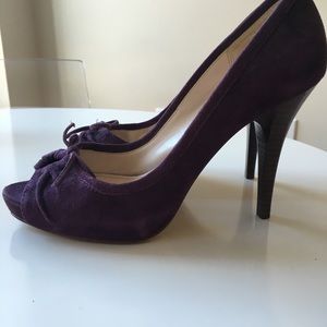 Zara Purple "Suede" Heels
